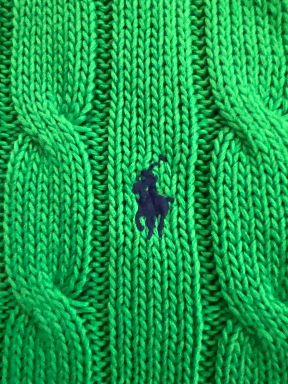 Polo by Ralph Lauren Green Cable-Knit Crew Neck Sweater - Picture 8 of 10
